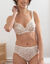 Soutien-gorge coton dentelle imprim&eacute; fleurettes Coria - avec armatures (ivoire)