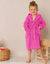 Peignoir de bain enfant licorne à capuche éponge coton - 340 g/m² (fuchsia)