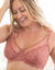 Soutien-gorge forme minimiseur avec armatures en tulle et dentelle - lot de 2 (rose + vert)