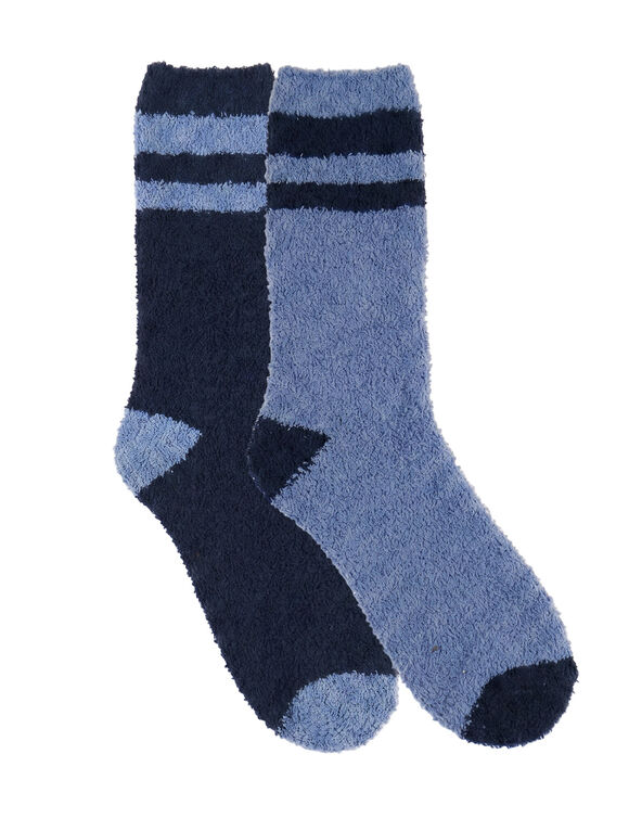 Lot de 2 paires de chaussettes en maille polaire (marine / bleu)
