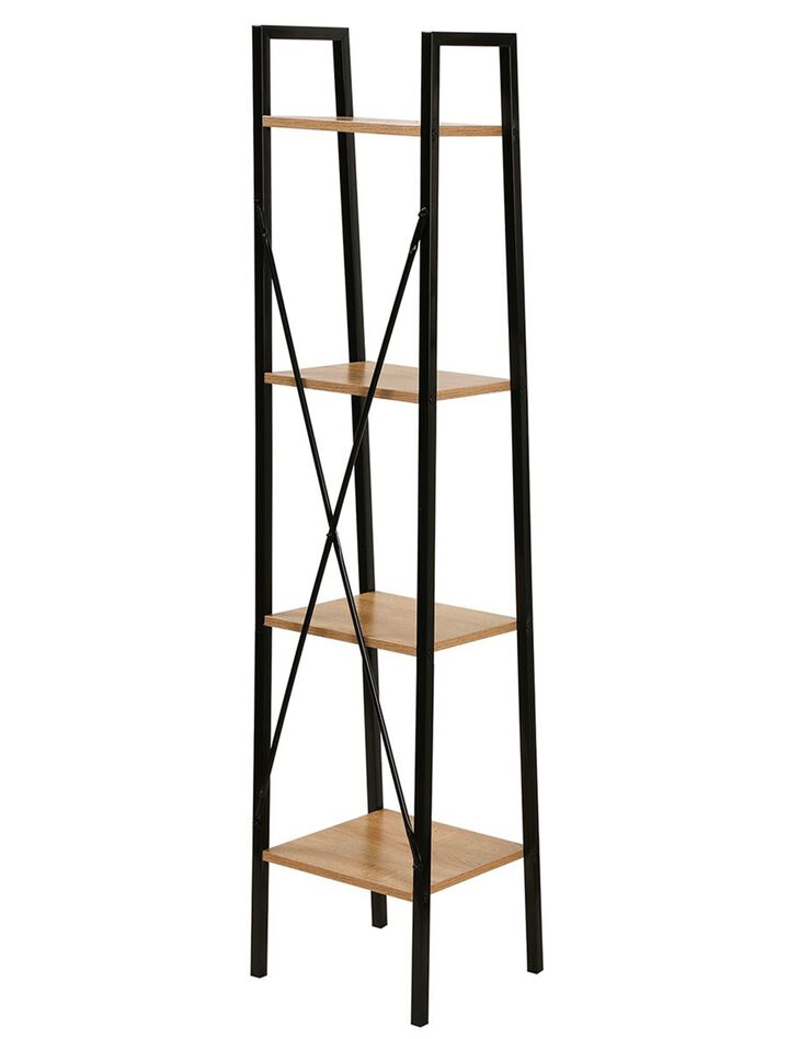 Etagère colonne STOCKIES style industriel - 4 niveaux (naturel)