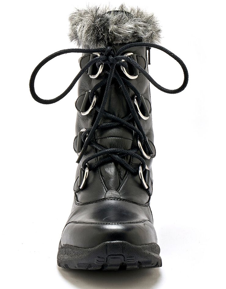 Boots fourrées Largeur confort en cuir (noir)