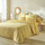 Linge de lit Romy rayé - en coton (jaune)