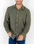 Chemise coton lin manches longues boutonn&eacute;e (kaki)