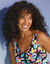 Haut de tankini imprimé asymétrique Boruca (noir / multicolore)