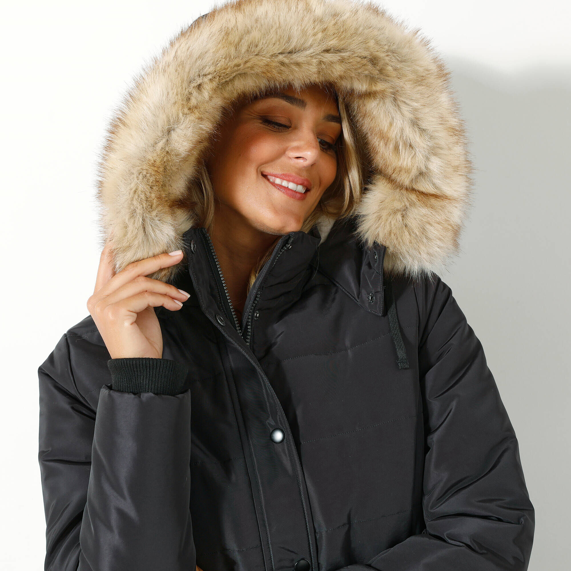 Manteau D'hiver Femme Imperméable à Capuche - Parka Doublure Chaude, Coupe Décontractée, Pour Extérieur - 8