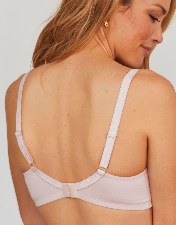 Soutien-gorge coton tout doux et dentelle recyclée - sans armatures (poudre) Soutien-gorge coton tout doux et dentelle recyclée - sans armatures (poudre)