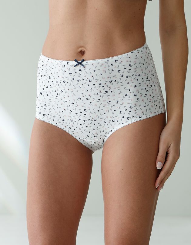 Culotte maxi coton  "bicyclette" - lot de 4 (marine / rose)
