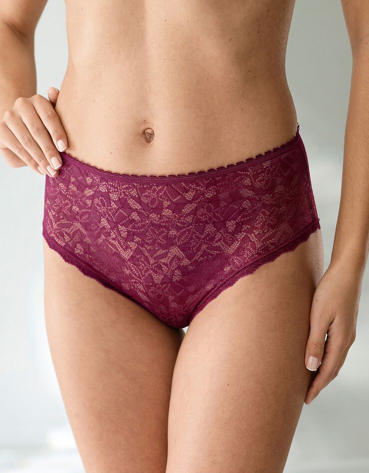 Culotte dentelle forme maxi - lot de 2 (prune) Culotte dentelle forme maxi - lot de 2 (prune)