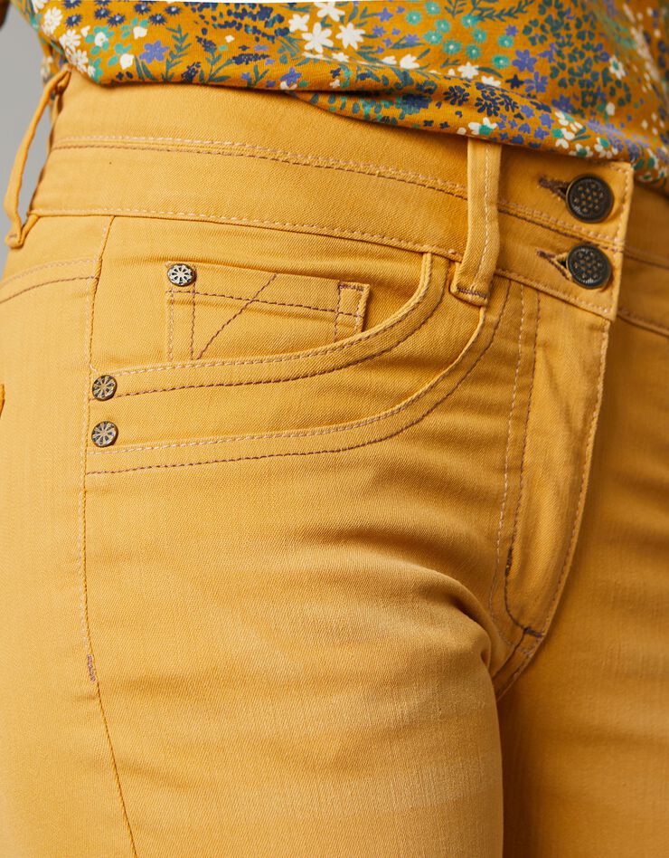 Jean coupe bootcut couleur stretch (miel) Jean coupe bootcut couleur stretch (miel)
