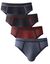 Slip fermé coutures contrastées, taille haute - lot de 4 (bleu jean + bordeaux)