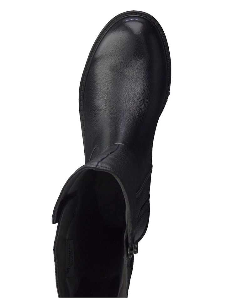 Bottes mi-hautes cuir - spéciales mollet large (noir) Bottes mi-hautes cuir - spéciales mollet large (noir)