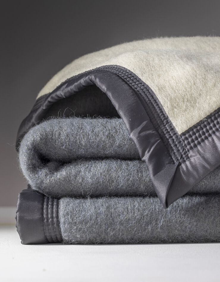 Couverture bicolore laine 600g/m2 (gris foncé)