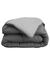 Couette bicolore microfibre 350 g/m² (gris / anthracite)