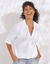 Tunique unie, gaze de coton (blanc)