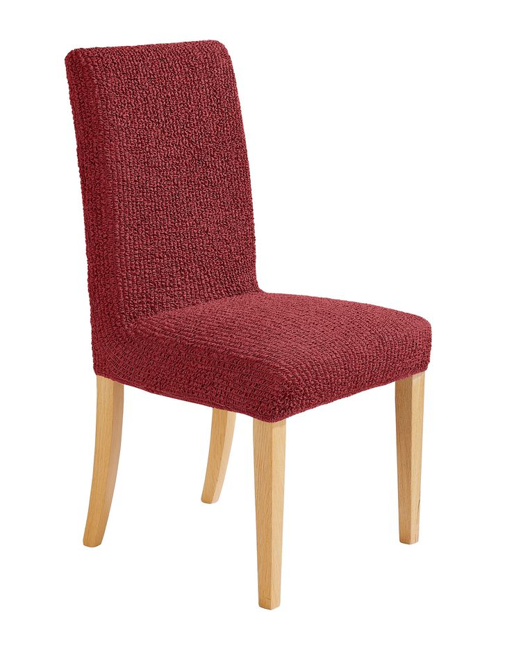 Housse microfibre bi-extensible gaufrée spéciale chaise  (bordeaux)