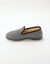 Chaussons homme bicolores fourr&eacute;s laine (gris / bordeaux)