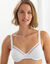 Soutien-gorge forme corbeille en microfibre et tulle plumetis Paia, avec armatures (blanc)
