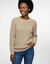 Pull col rond maille anglaise (beige chin&eacute;)