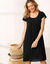 Robe décolleté macramé unie (noir)