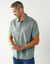 Chemise en maille piquée manches courtes (vert argile)