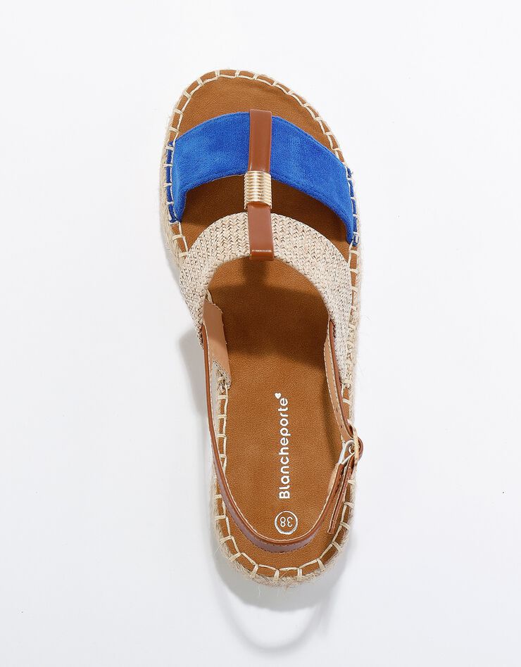 Sandales fantaisie semelle corde (bleu) Sandales fantaisie semelle corde (bleu)
