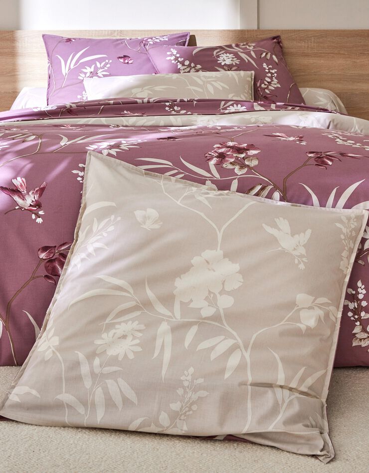 Linge de lit Anne en coton (parme)