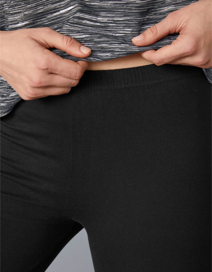 Legging 3/4 en coton bio(1), éco-responsable (noir) Legging 3/4 en coton bio(1), éco-responsable (noir)