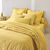 Linge de lit uni coton (jaune verveine)