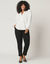 Pantalon chino uni, maille milano (noir)