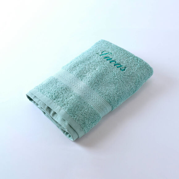 Collection serviettes de bain personnalis&eacute;es - confort moelleux 420 g/m&sup2; (vert d'eau)
