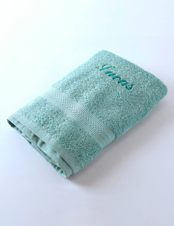 Collection serviettes de bain personnalis&eacute;es - confort moelleux 420 g/m&sup2; (vert d'eau)