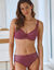 Soutien-gorge coton dentelle uni Coria - avec armatures (bordeaux)