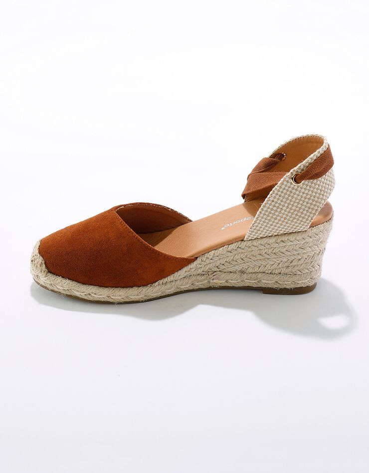 Sandales compensées corde avec liens à nouer (caramel) Sandales compensées corde avec liens à nouer (caramel)