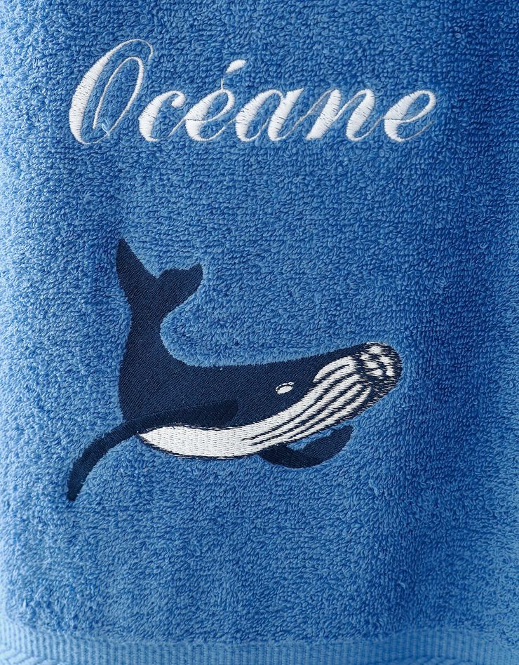 Éponge brodée baleine personnalisé - 420 g/m² (bleu dur)