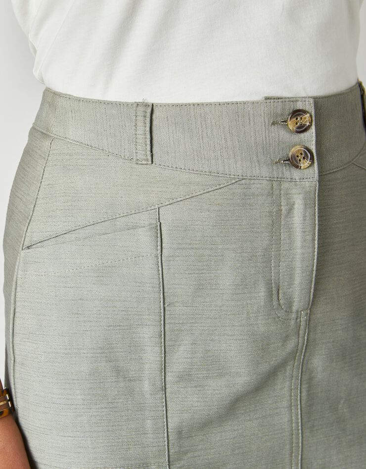Jupe droite, twill (kaki) Jupe droite, twill (kaki)