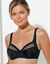 Soutien-gorge "Perfect silhouette" tulle et microfibre forme emboîtante  - avec armatures (noir)