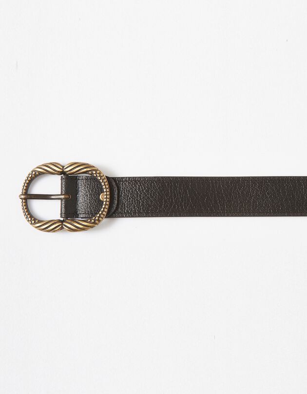 Ceinture boucle dorée (noir)