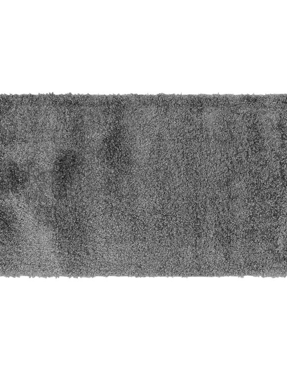 Tapis décoratif uni moelleux (gris)