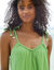 Robe bretelles tressées, gaze de coton (vert)