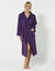 Peignoir mixte adulte col capuche "sèche-vite" (violet)