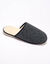 Mules silencieuses unies fourrées laine (anthracite)