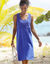 Robe plastron macramé (bleu)