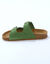 Mules en cuir 2 boucles réglables (vert)