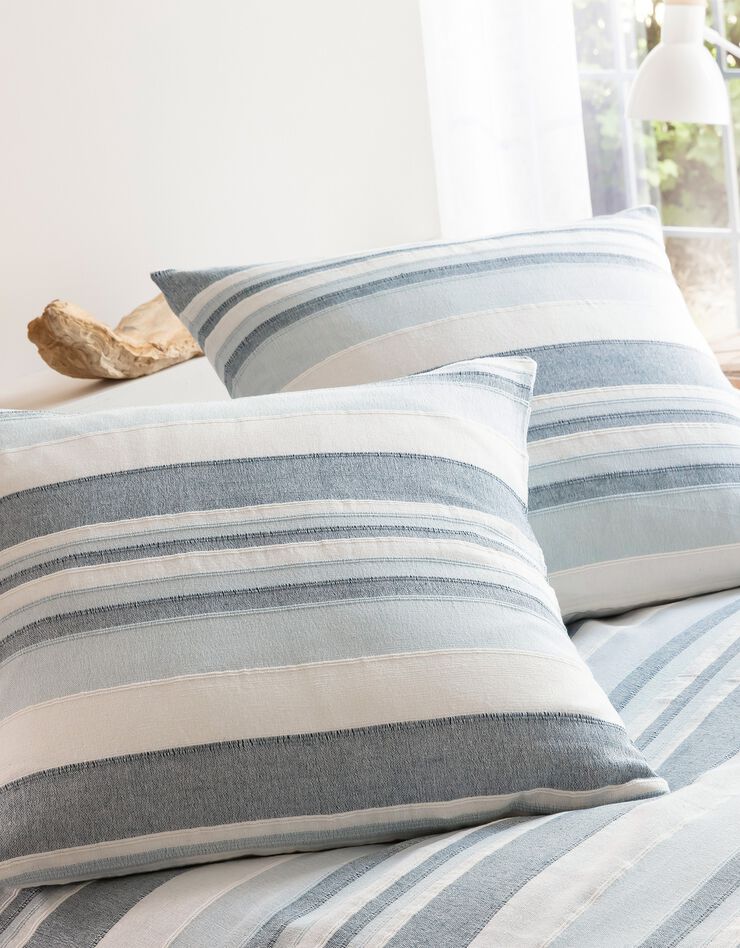 Plaid jeté multicolore coton tissage artisanal (gris perle) Plaid jeté multicolore coton tissage artisanal (gris perle)