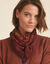 Foulard imprim&eacute; bandana, voile de coton (prune)