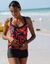 Boxer de bain lissant imprimé Lohena (noir / orange)