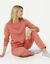 Pantalon jogging, molleton gratté (rose thé)