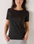 T-shirt thermique col rond - manches courtes (noir)