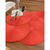 Set de table rond design m&eacute;tallis&eacute; - Lot de 4 (rouge)
